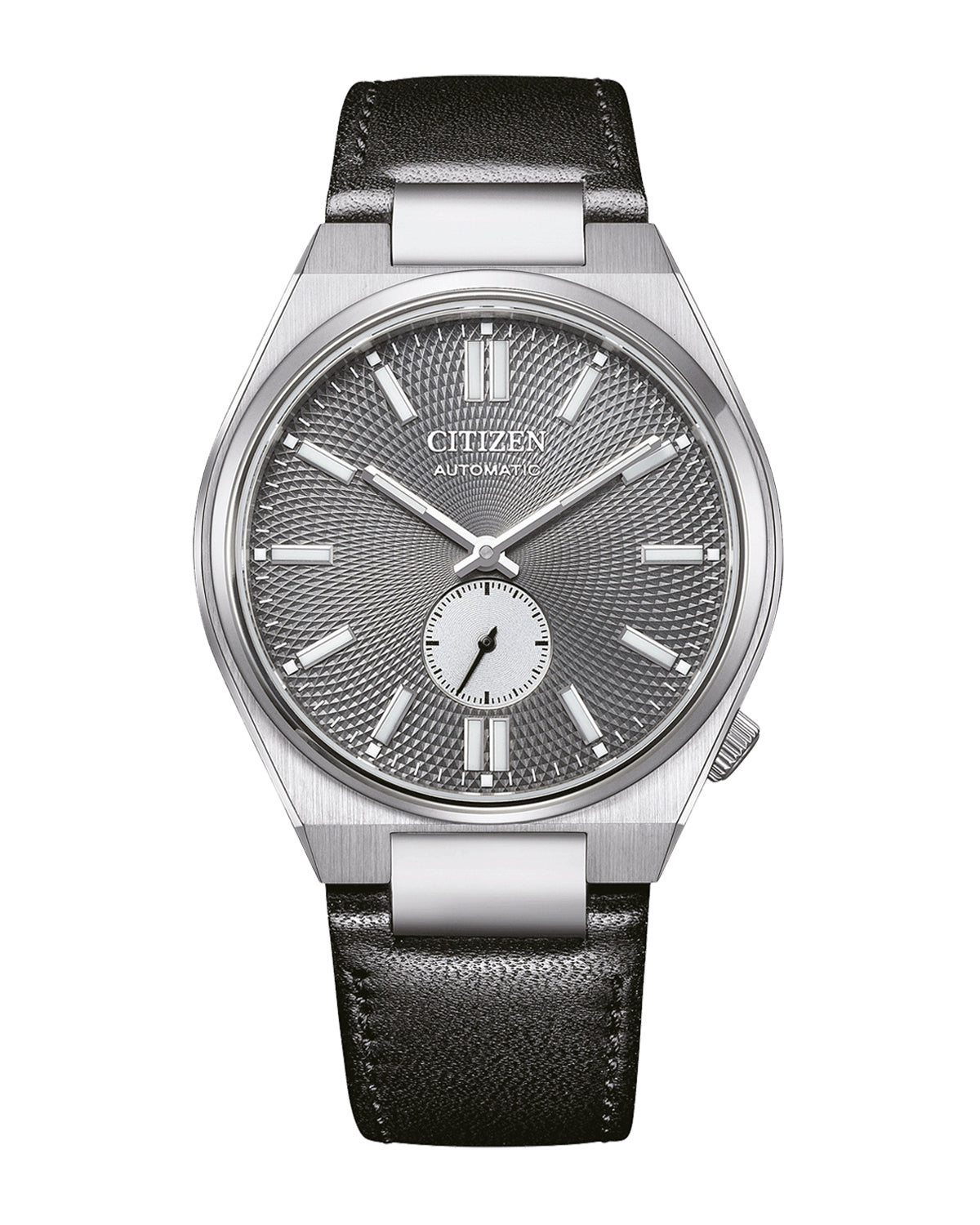 Citizen Tsuyosa Orologio Uomo Automatico NK5010-01H – Quadrante Grigio, Cinturino In Pelle Nera, Piccoli Secondi