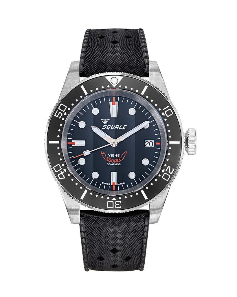 Squale 1545 Black Rubber