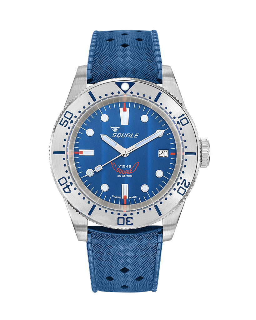 Squale 1545 Steel Blue Rubber