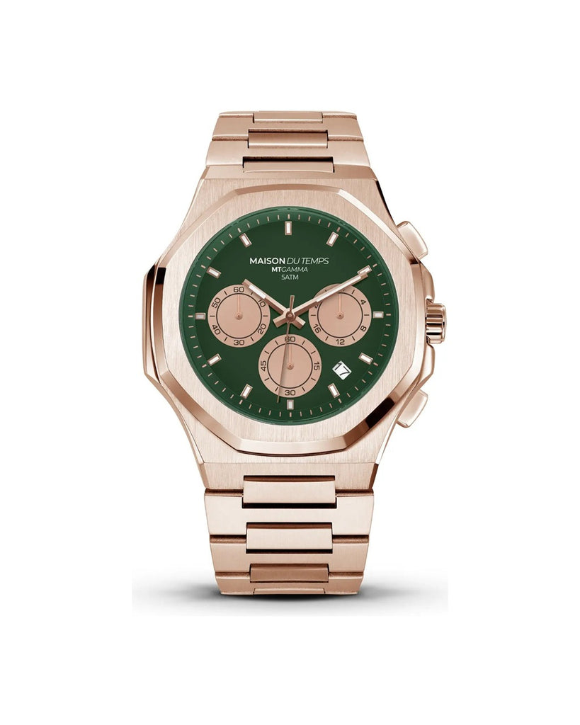 MTGamma Chronographe Vert - Rose Gold Acier