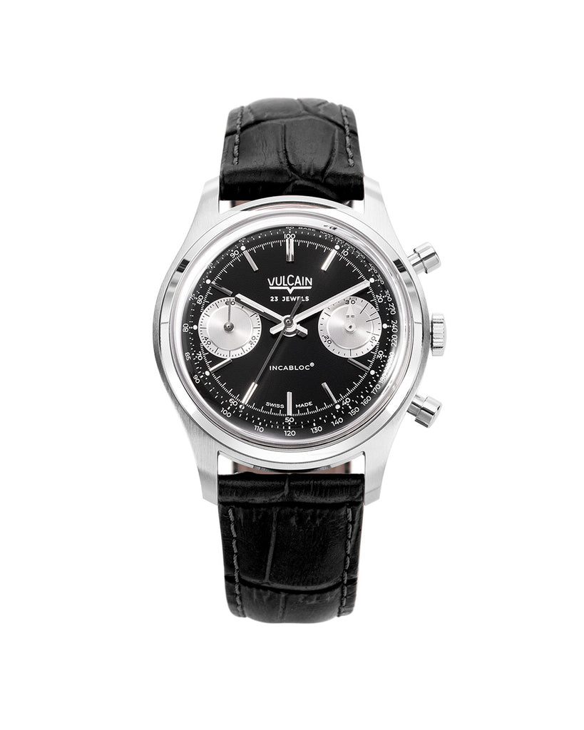 Vulcain Chronographe 70's - Black & Silver