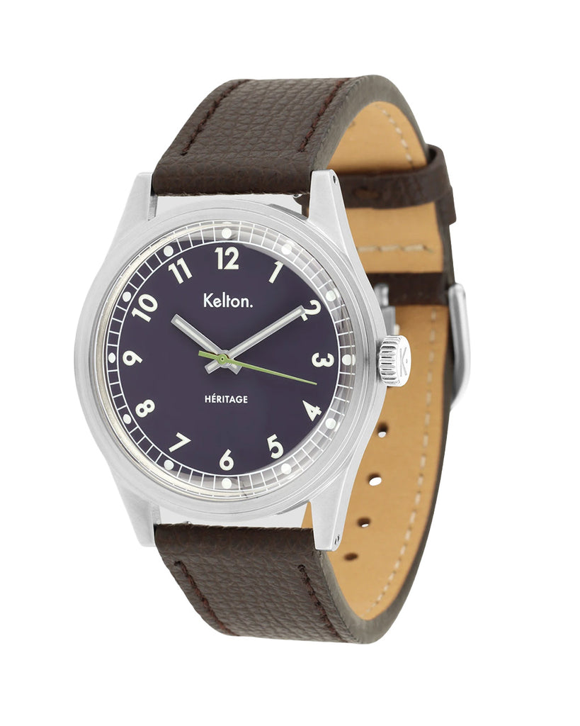 Kelton Héritage Navy Epsom Marron