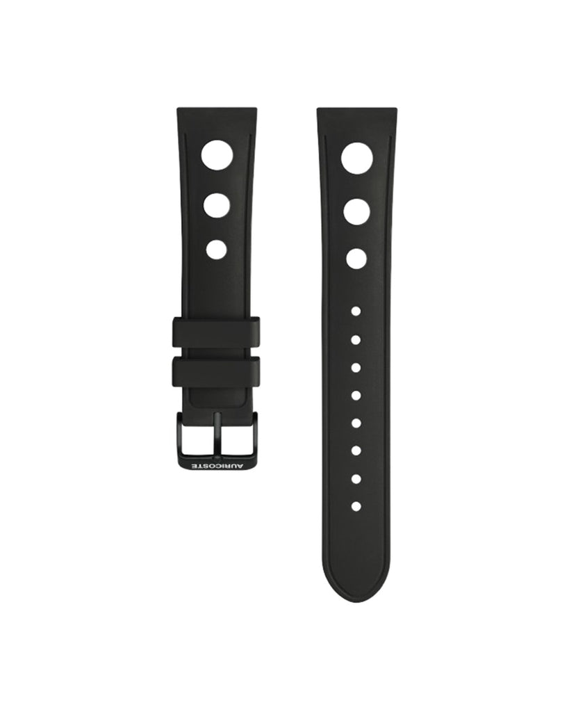 Auricoste Bracelet Caoutchouc Boucle Noire 20 mm