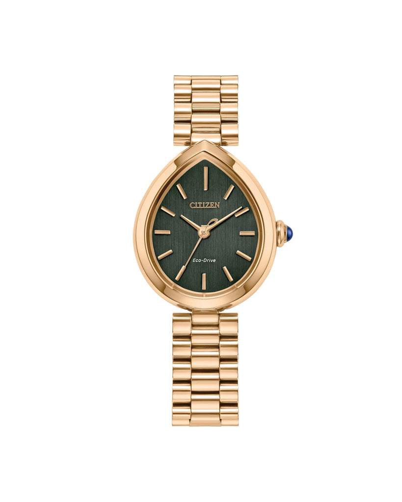 Citizen L Rainell Vert & Or rose EM1203-57X