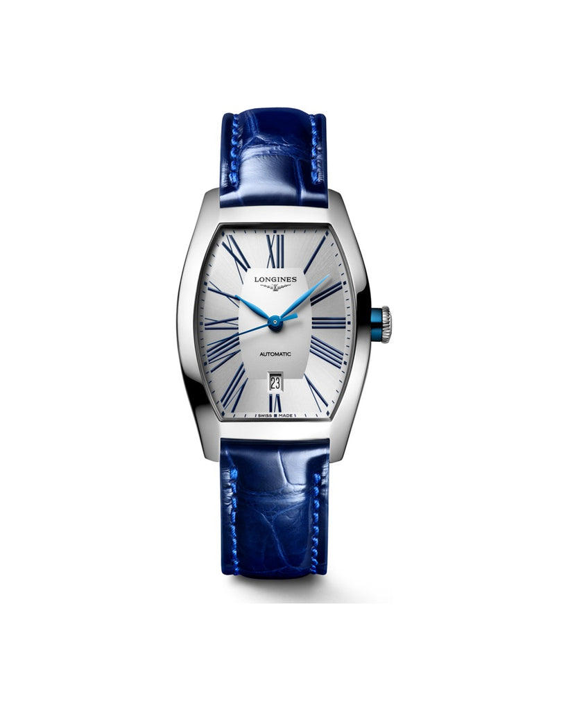 Longines Evidenza Cadran Argenté Bracelet Alligator - L2.142.4.70.2