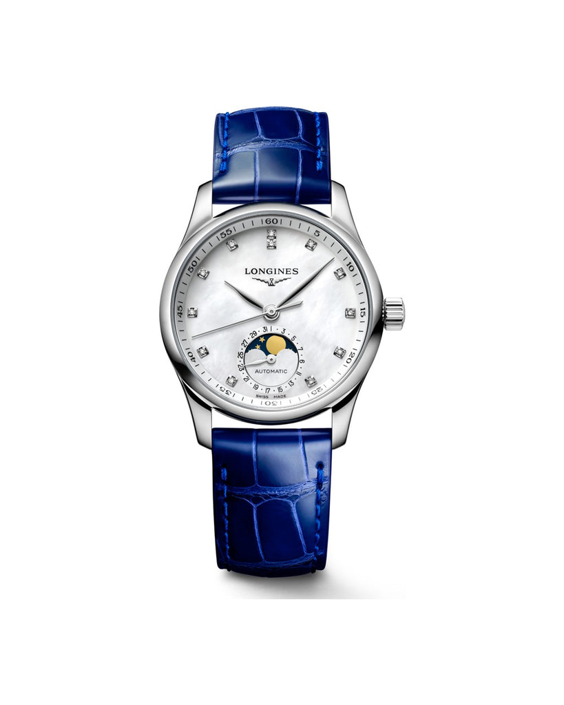 Longines Master Collection Moonphase 34mm Cadran Nacre Blanche - L2.409.4.87.0