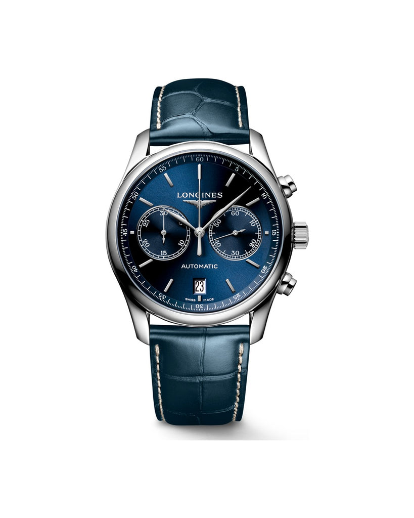 Longines Master Collection Chronograph 40mm Cadran Bleu Soleillé - L2.629.4.92.0