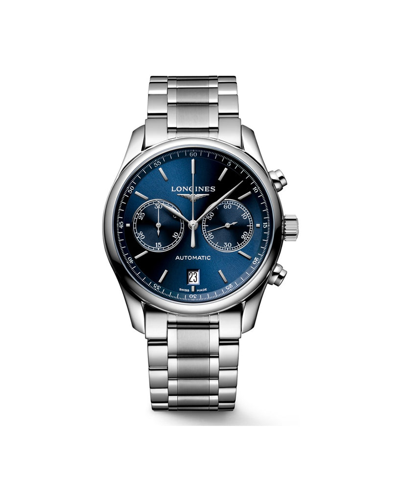 Longines Master Collection Chronograph 40mm Cadran Bleu Soleillé - L2.629.4.92.6