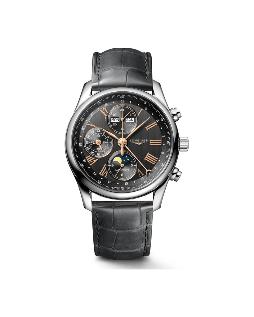 Longines Master Collection Chrono Moonphase 40mm Anthracite Cuir - L2.673.4.61.2