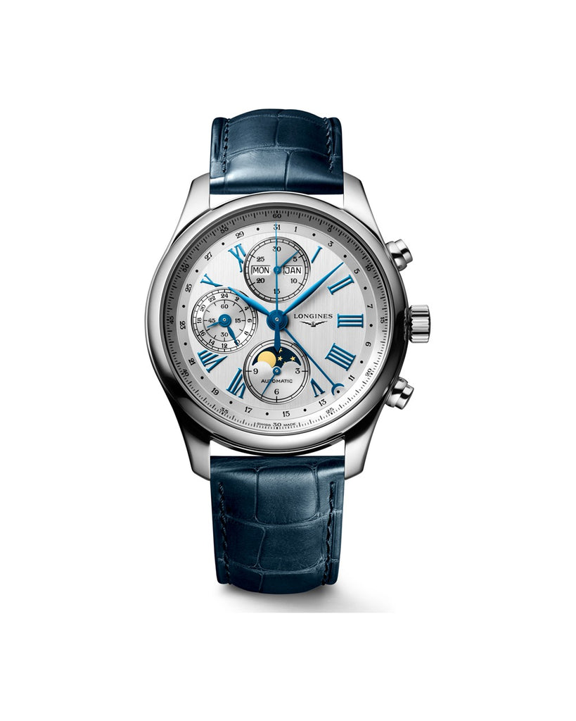 Longines Master Collection Chrono Moonphase 42mm Argenté Cuir - L2.773.4.71.2