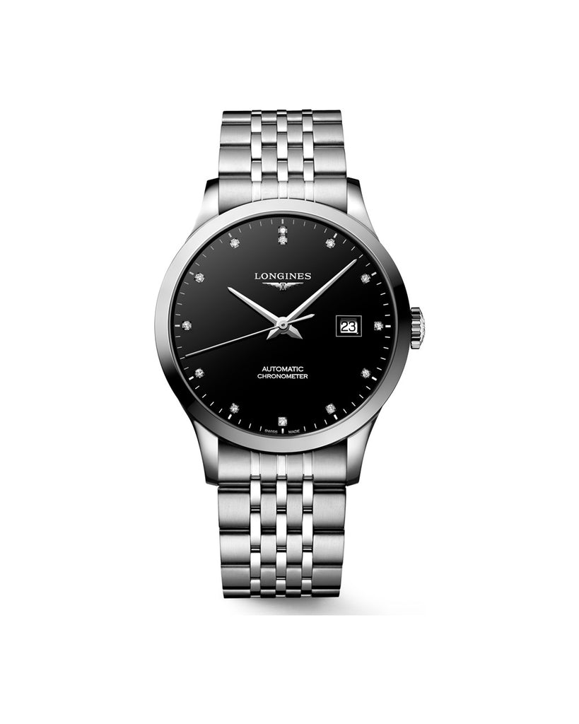 Longines Record Laque noire polie - L2.821.4.57.6