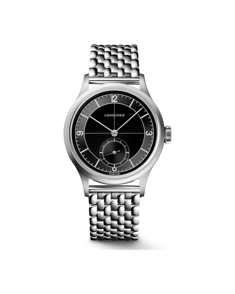 Longines Sector Dial 38.50mm Cadran Noir Bracelet Acier - L2.828.4.53.6
