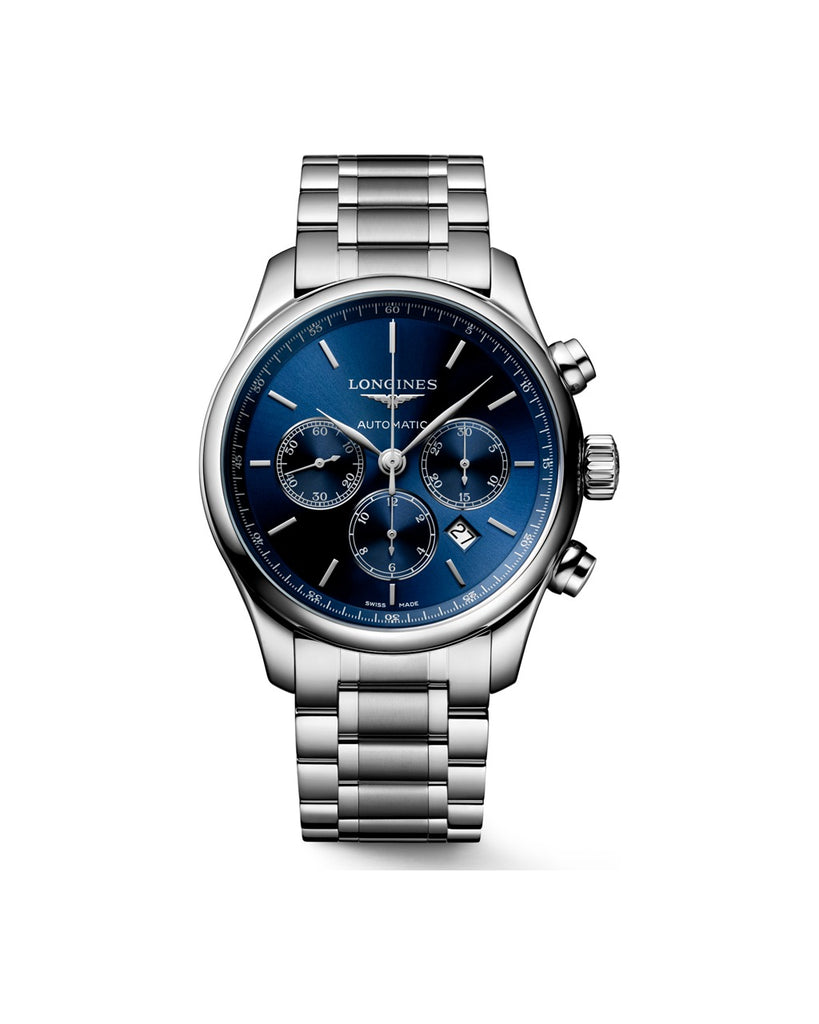Longines Master Collection Chronograph 44mm Cadran Bleu Soleillé - L2.859.4.92.6