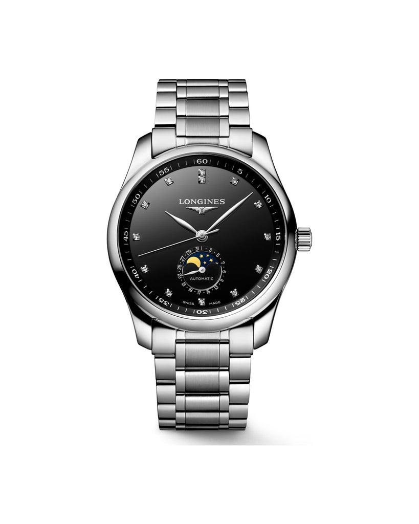 Longines Master Collection Moonphase 40mm Cadran Noir Laqué - L2.909.4.57.6