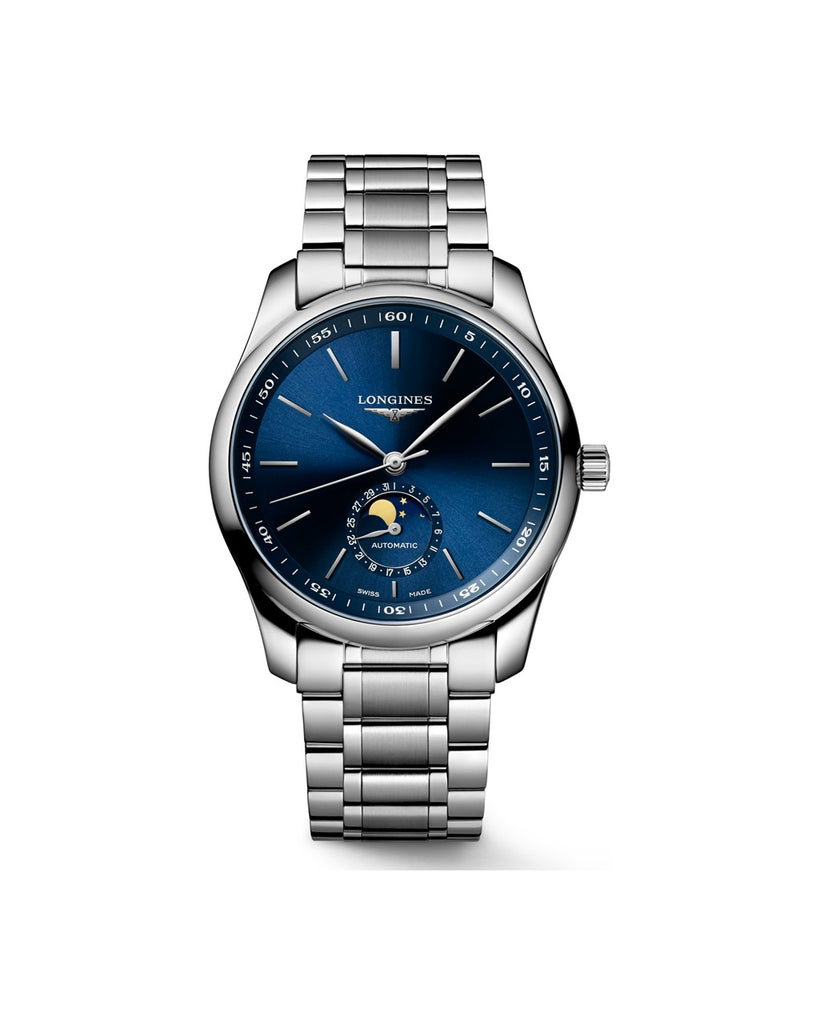 Longines Master Collection Moonphase 40mm Cadran Bleu Soleillé - L2.909.4.92.6