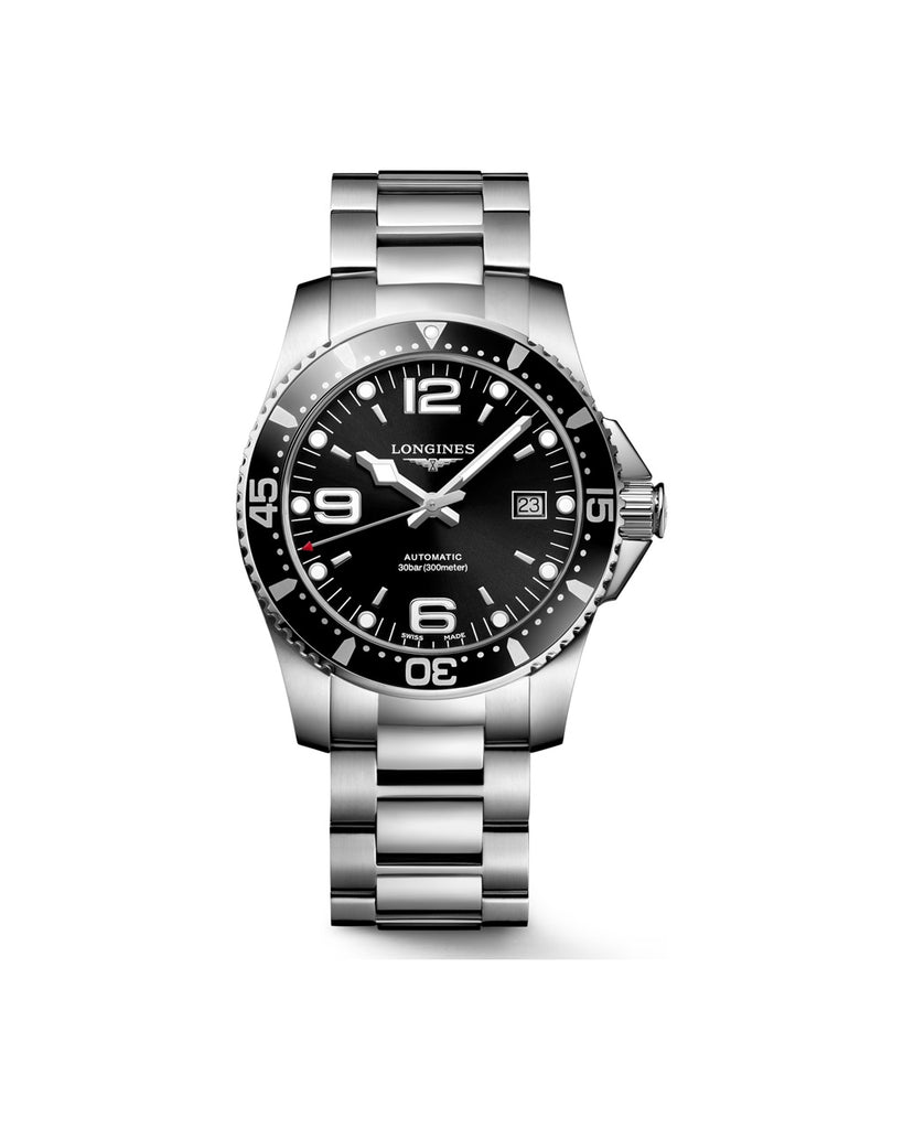 Longines HydroConquest 41mm Noir Acier - L3.742.4.56.6