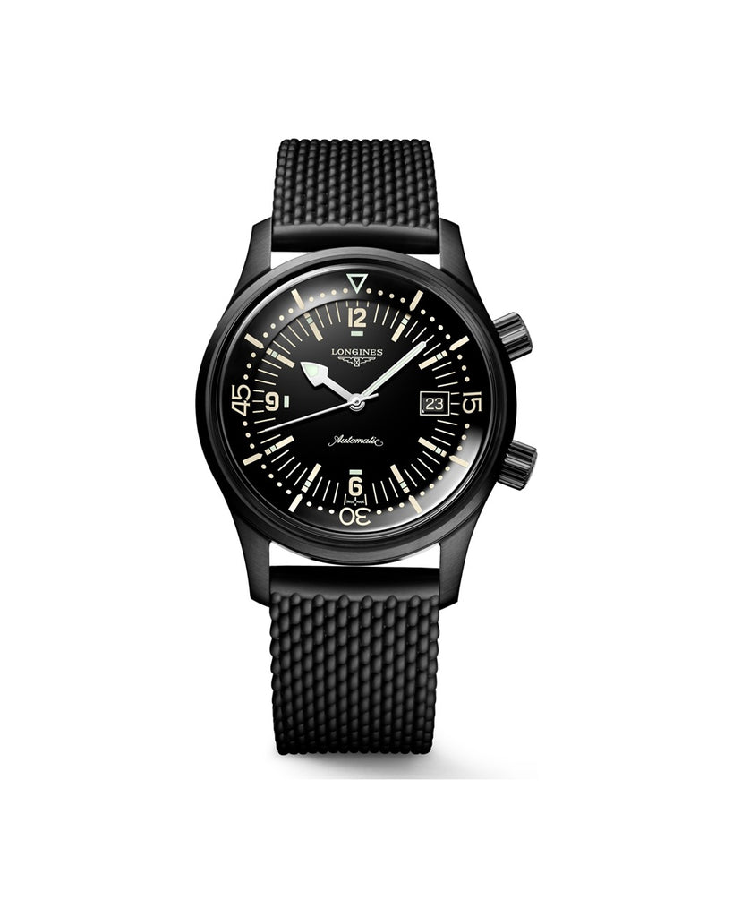 Longines Legend Diver 42mm PVD Noir Cadran Noir Laqué - L3.774.2.50.9