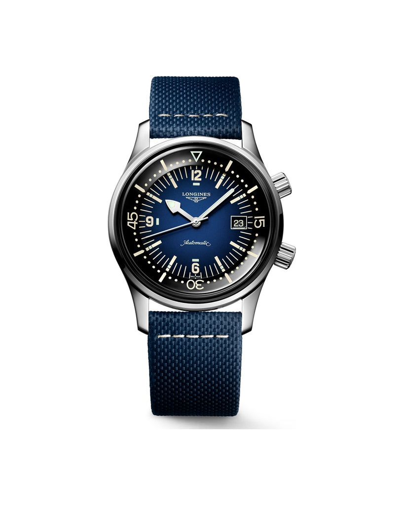 Longines Legend Diver 42mm Cadran Bleu Cuir - L3.774.4.90.2