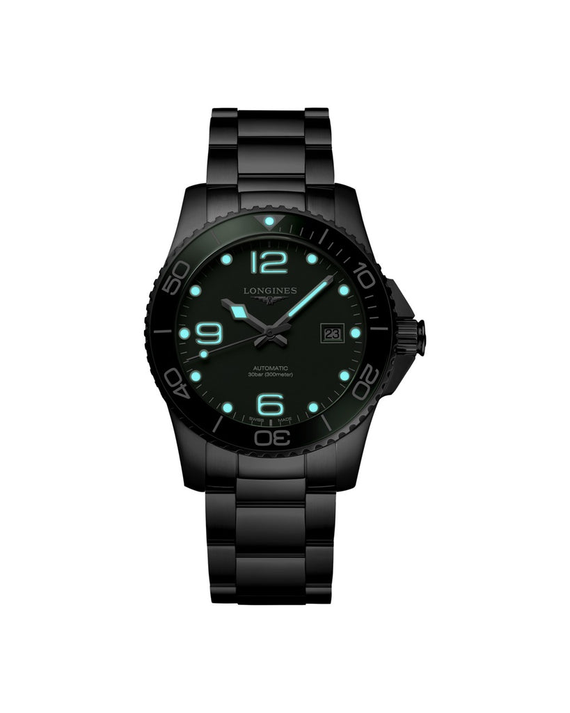Longines HydroConquest 41mm Cadran Vert Mat - L3.781.4.06.6