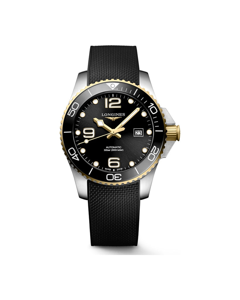 Longines HydroConquest 43mm Noir Caoutchouc Alt - L3.782.3.56.9
