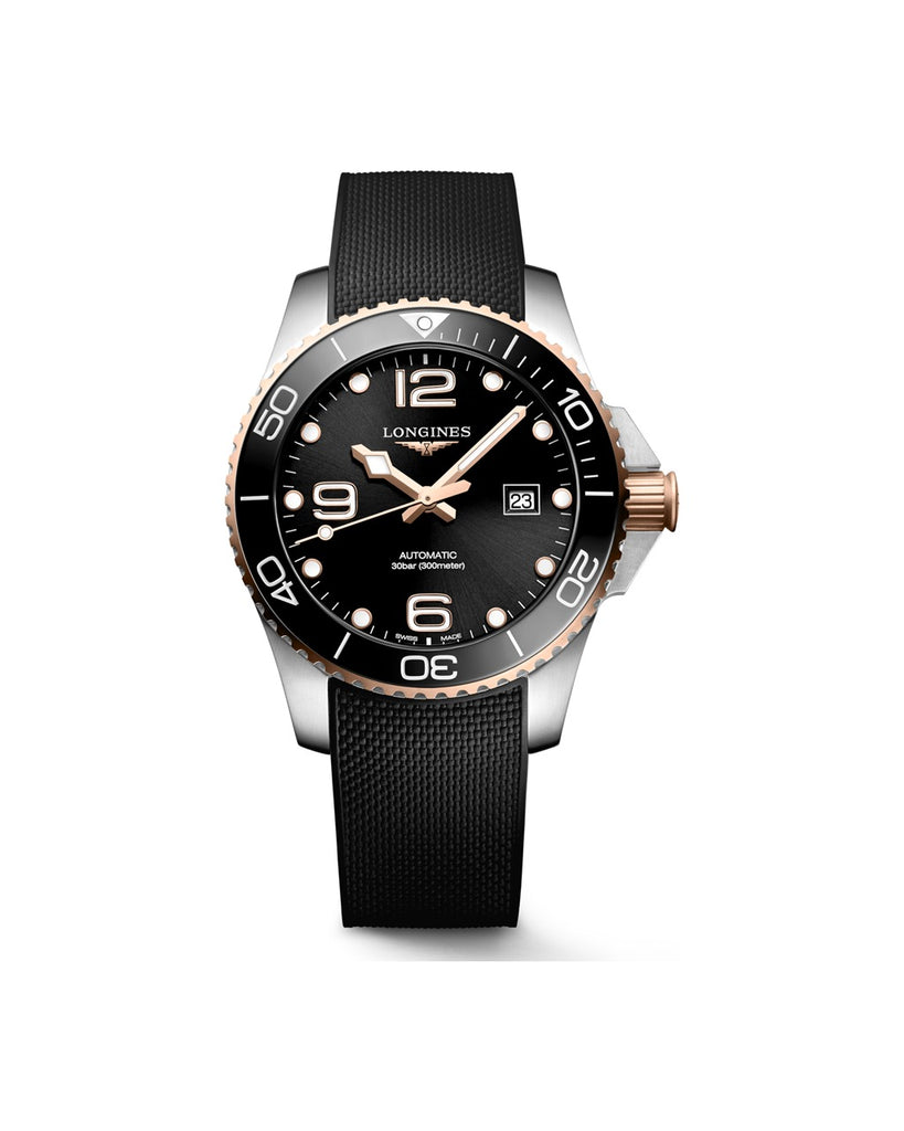 Longines HydroConquest 43mm Noir Caoutchouc - L3.782.3.58.9