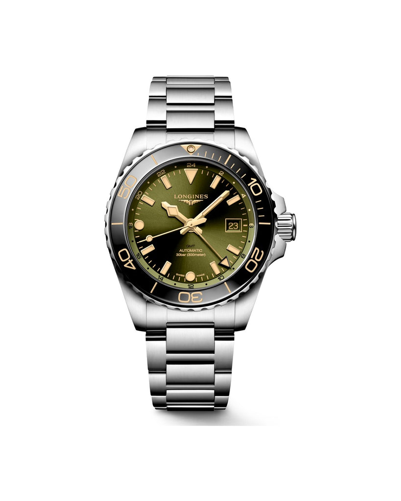Longines HydroConquest GMT 41mm Vert - L3.790.4.06.6