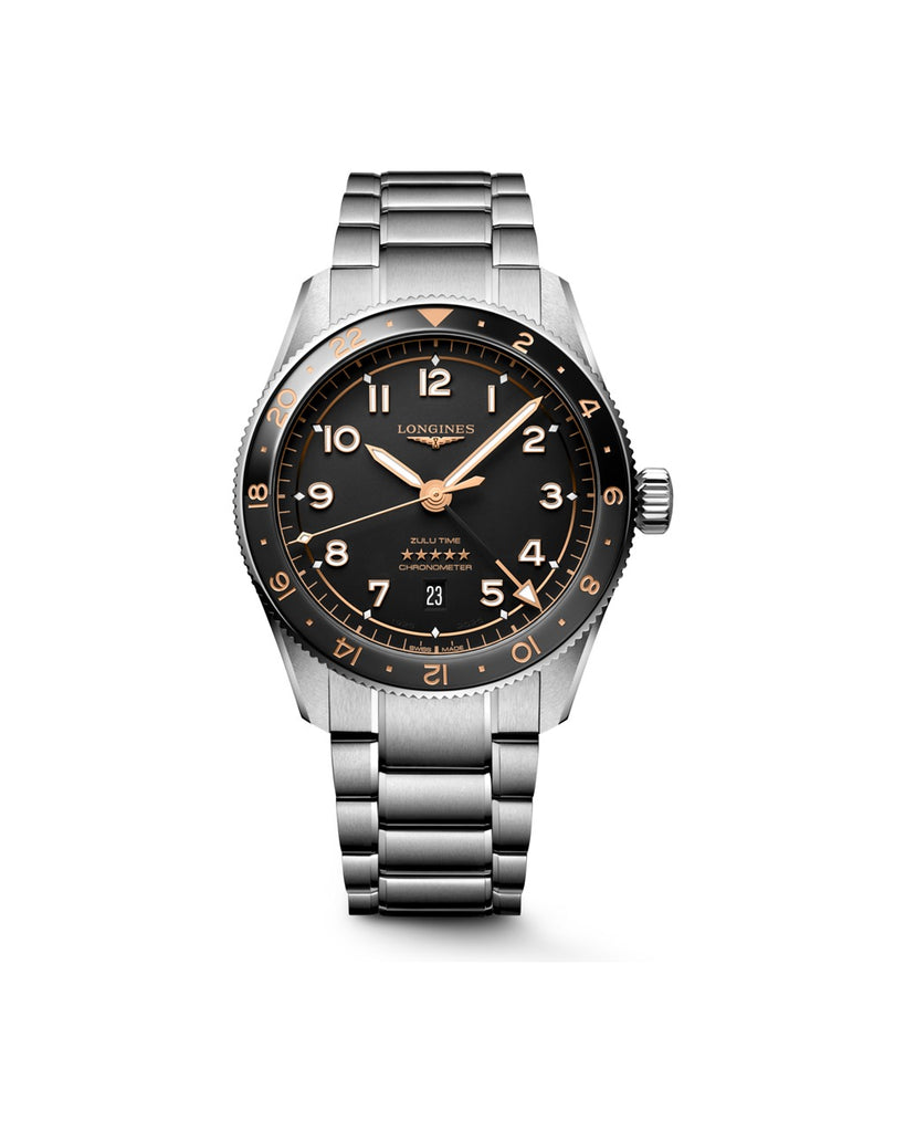 Longines Spirit Zulu Time 42mm Noir - L3.812.4.50.6