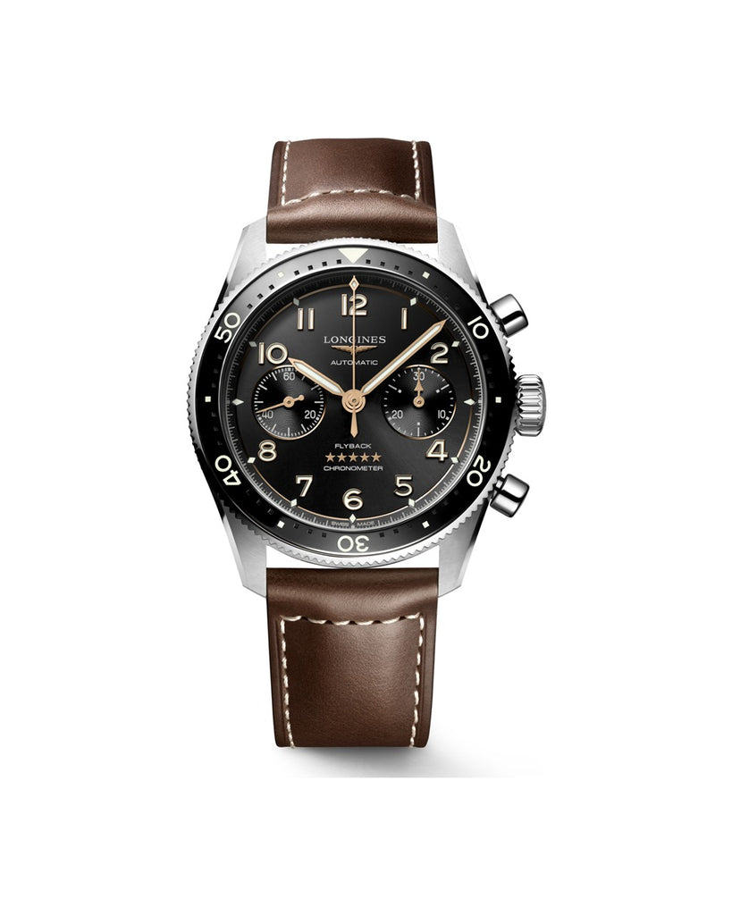 Longines Spirit Flyback 42mm Noir Cuir - L3.821.4.53.2