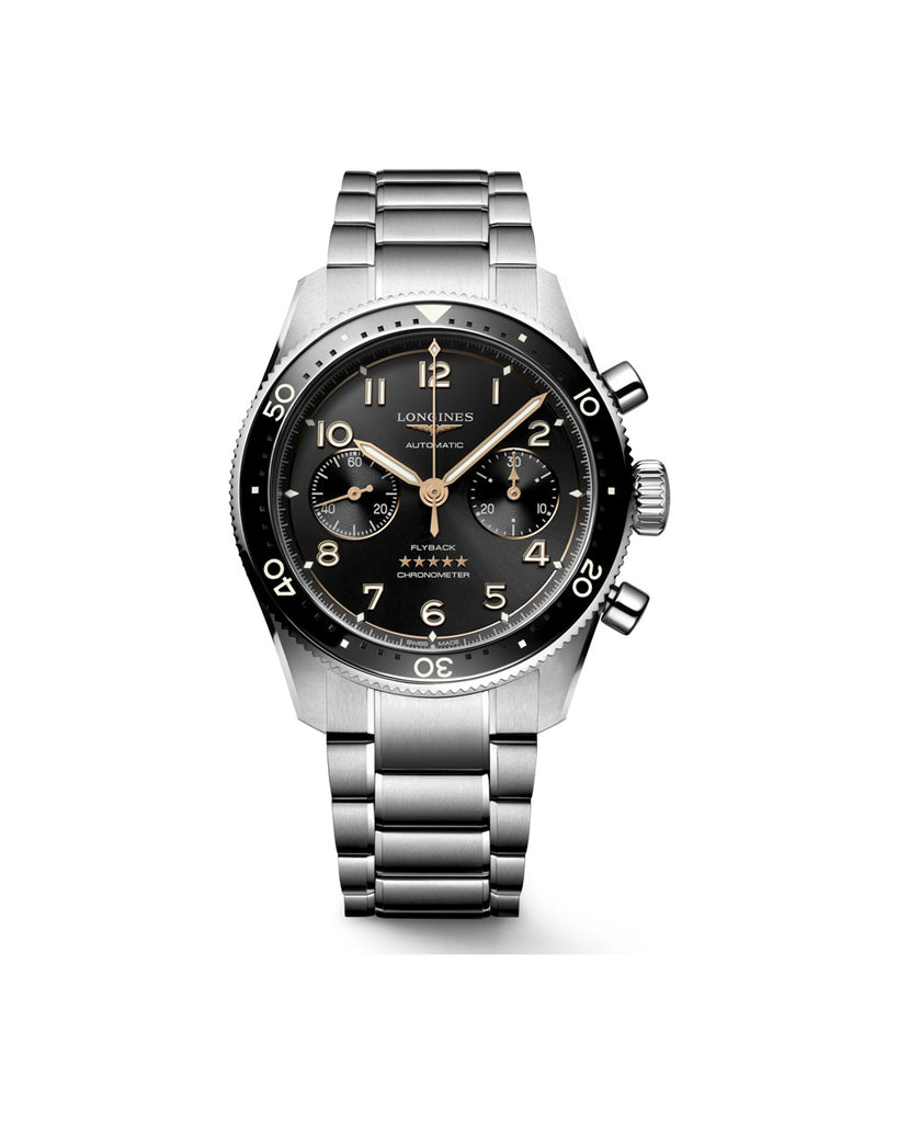 Longines Spirit Flyback 42mm Noir Acier - L3.821.4.53.6