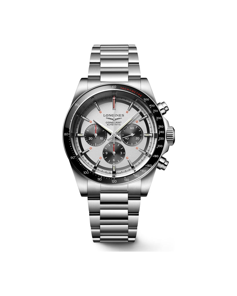 Longines Conquest Chronograph 42mm Argenté - L3.835.4.72.6