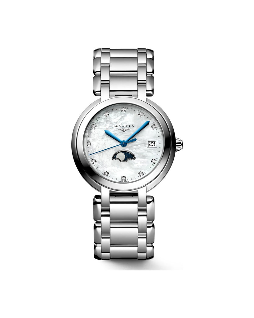 Longines PrimaLuna Moonphase 34mm Cadran Nacre Blanche - L8.116.4.87.6