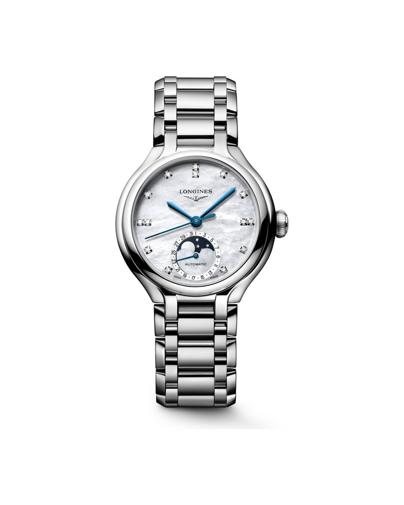 Longines PrimaLuna Moonphase 34mm Nacre Blanche - L8.126.4.87.6