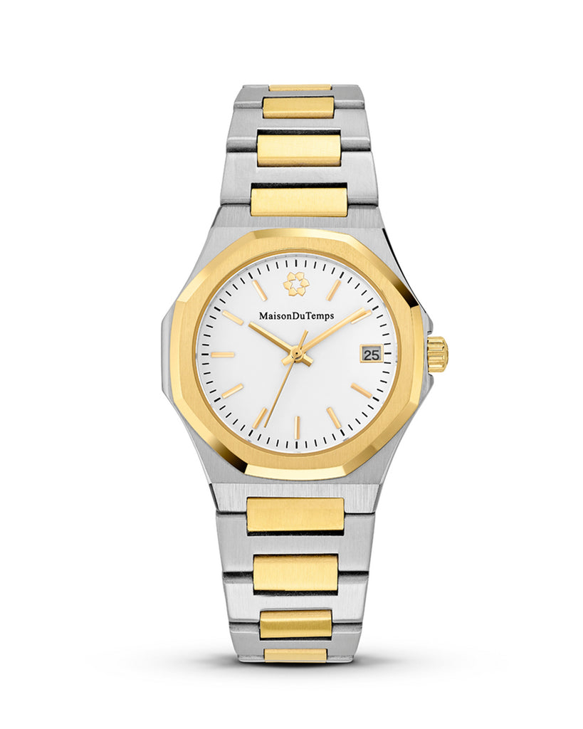 MTGamma Femme Blanc Acier Doré Jaune