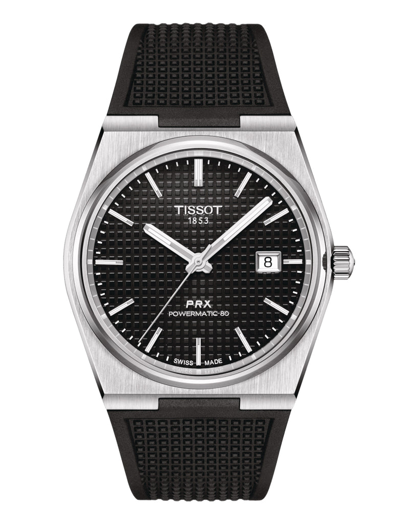 Tissot PRX Powermatic 80 Black - Rubber strap