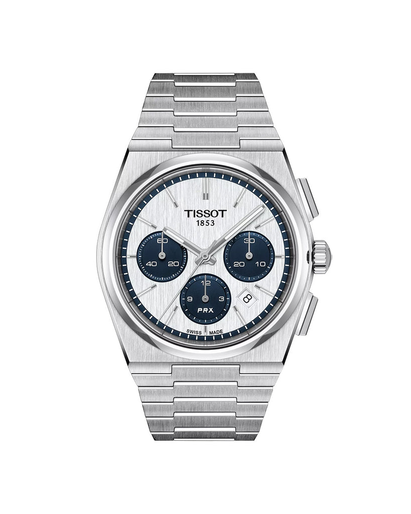 Tissot PRX Automatic Chronograph - White & Blue