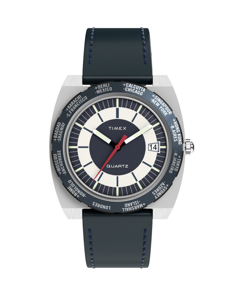 Timex Q World Time 1972 Reissue 39mm TW2Y31400