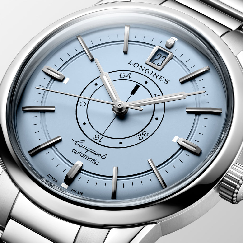 Longines Conquest Heritage Central Power Reserve L1.648.4.92.6 detail