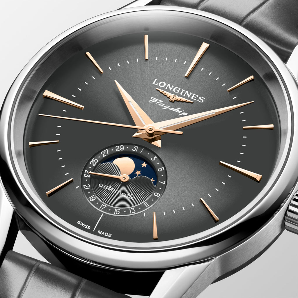 Longines Flagship Heritage Moonphase L4.815.4.52.2 détail