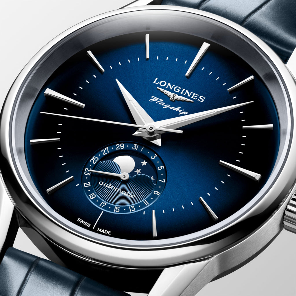 Longines Flagship Heritage Moonphase Bleu - L4.815.4.92.2