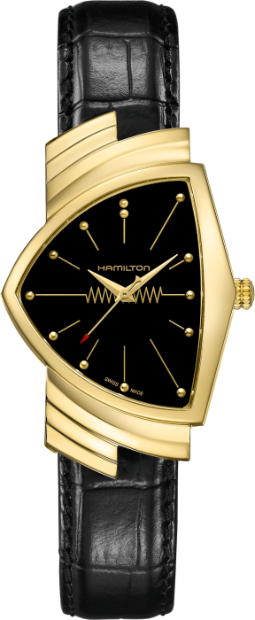 Hamilton Ventura Quartz Cadran Noir Cuir - H24301731