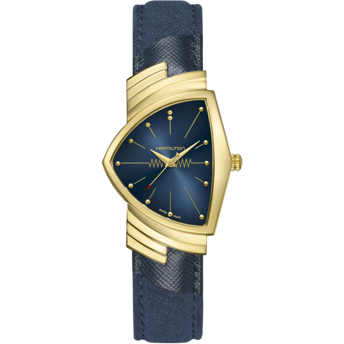 Hamilton Ventura Quartz Bracelet Alcantara Cadran Bleu - H24301941
