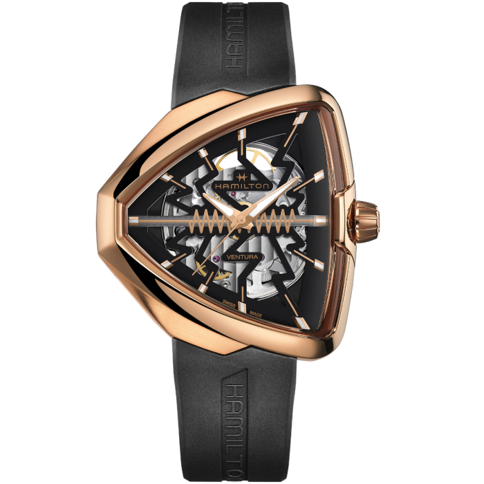 Hamilton Ventura Elvis80 Skeleton Auto PVD Rose - H24525331