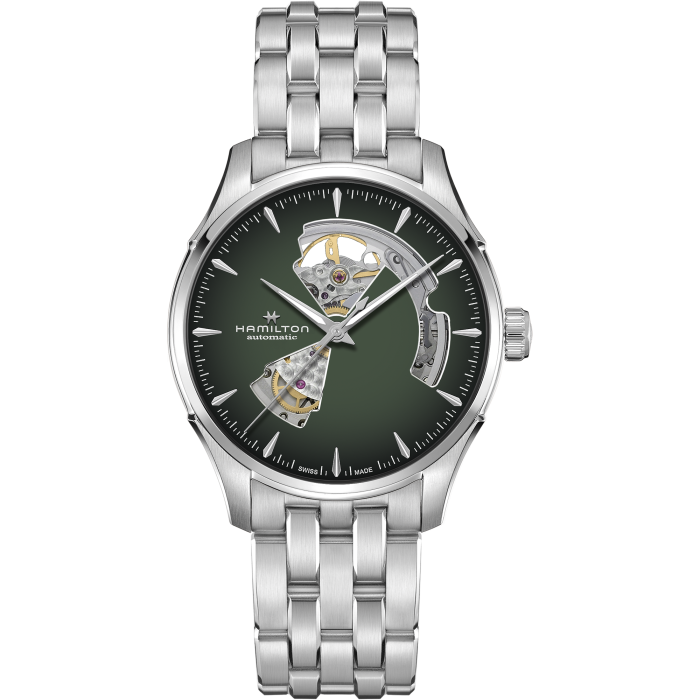 Hamilton Jazzmaster Open Heart Auto Cadran Vert - H32675160