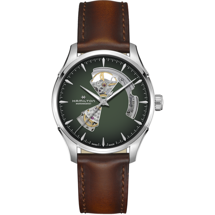 Hamilton Jazzmaster Open Heart Auto 40mm Vert Fumé