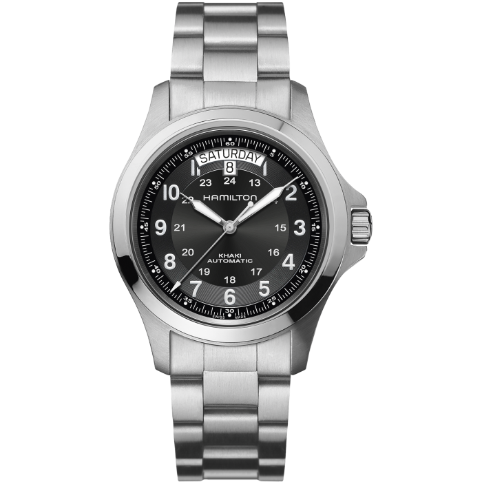 Hamilton Khaki Field King Auto Acier Cadran Noir - H64455133