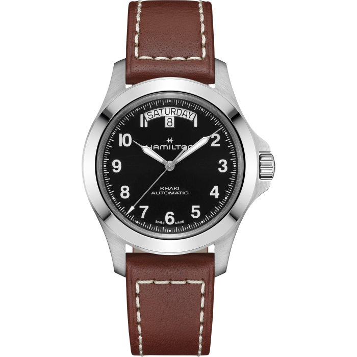 Hamilton Khaki Field King Day-Date 40mm - Cuir Marron - H64475531