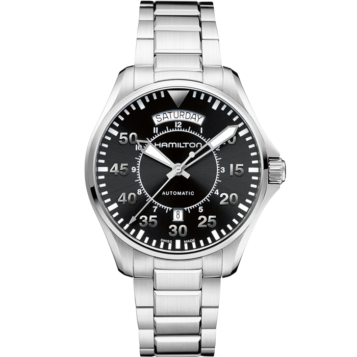 Hamilton Khaki Aviation Pilot Day Date Auto Acier - H64615135