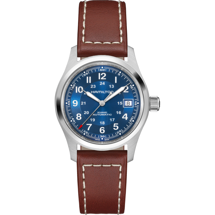 Hamilton Khaki Field Auto 38mm Bleu Marine - H70455540