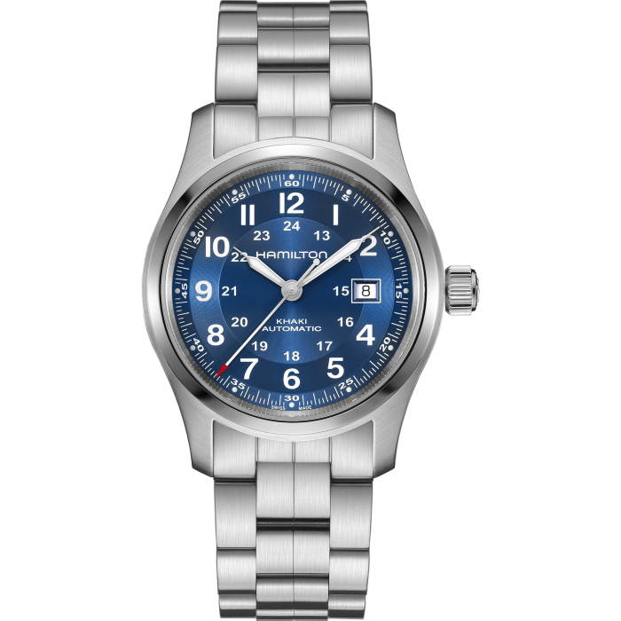 Hamilton Khaki Field Auto 42mm Bleu Marine Acier - H70605140