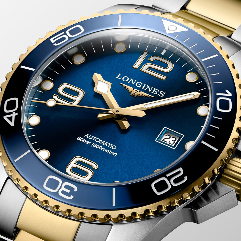 Longines HydroConquest 43mm Bleu PVD Jaune - L3.782.3.96.7
